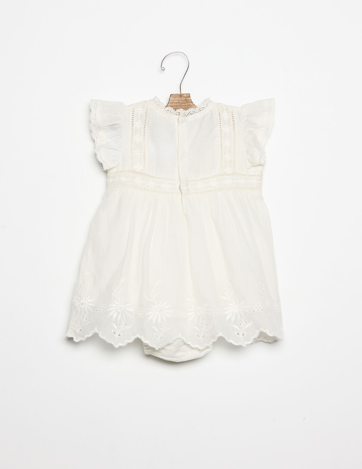 VESTIDO &Eacute;CRU BORDADO