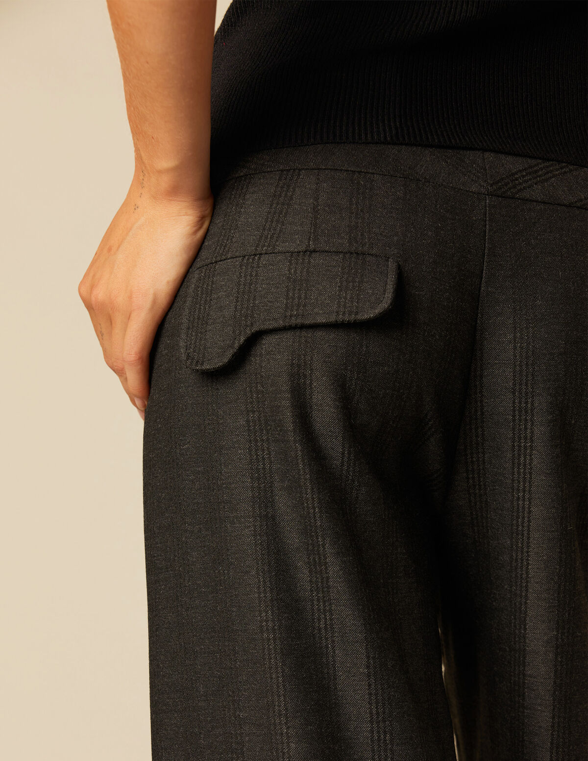 BLUE SADDLE POCKET TROUSERS