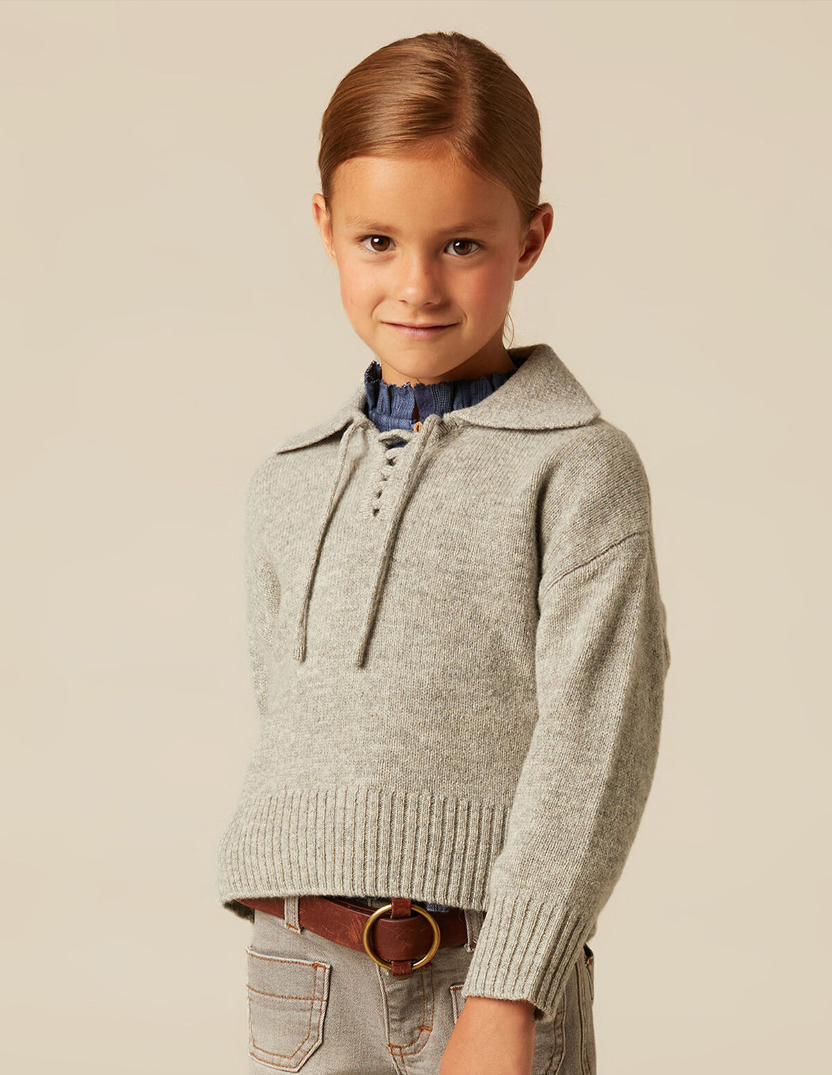 GREY CORD JUMPER