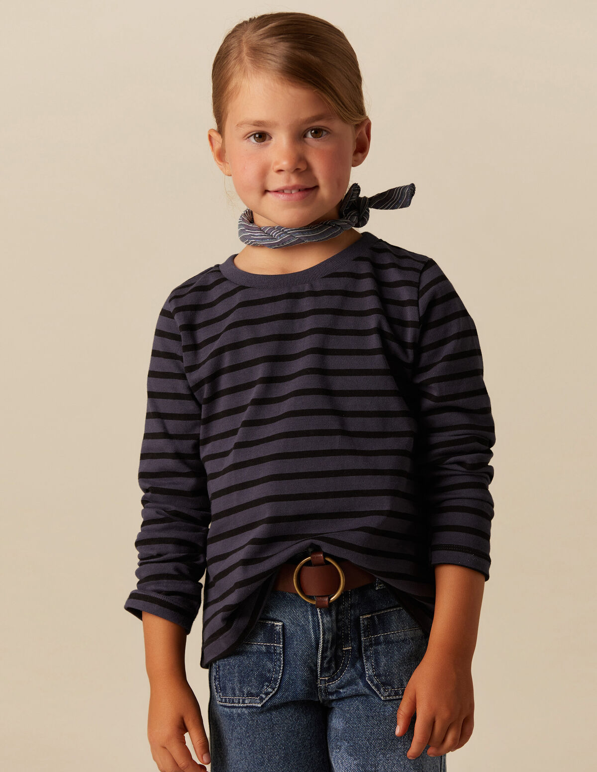 BLUE STRIPED T-SHIRT