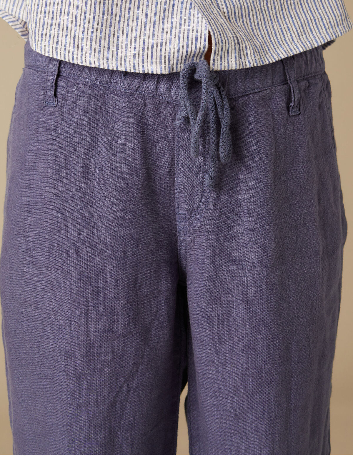 PANTALON LIN BLEU