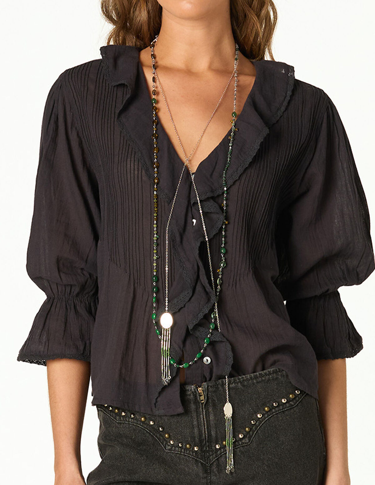 BLUE SQUARE NECKLACE