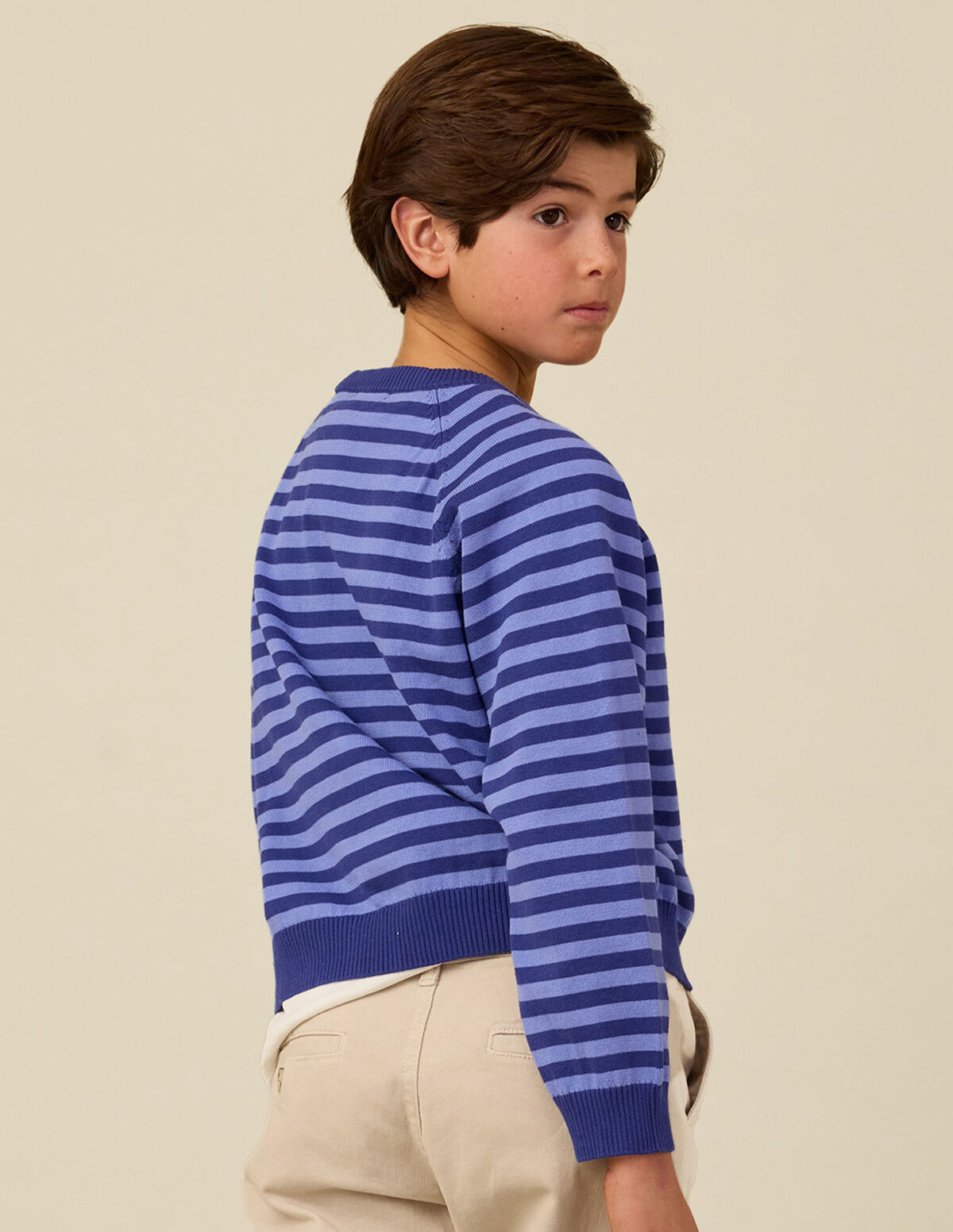 JERSEY BOTONES RAYAS AZULES