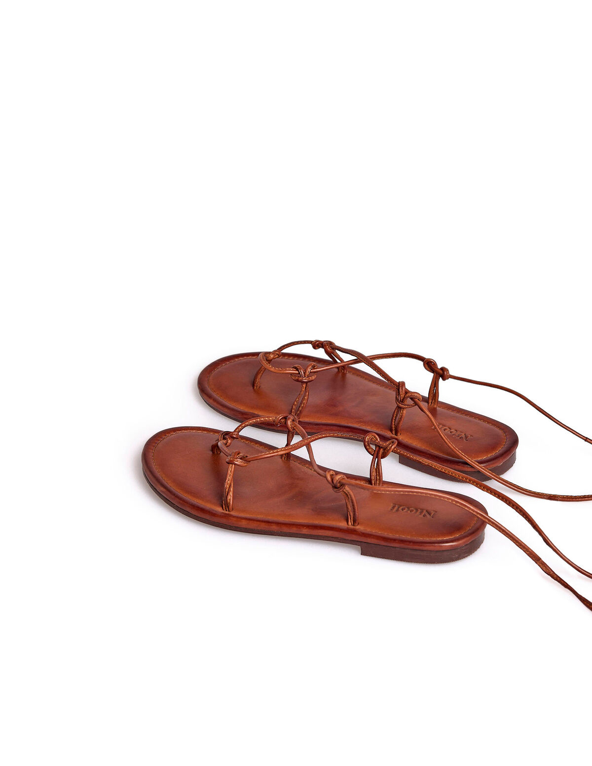 BROWN STRAPPY SANDALS