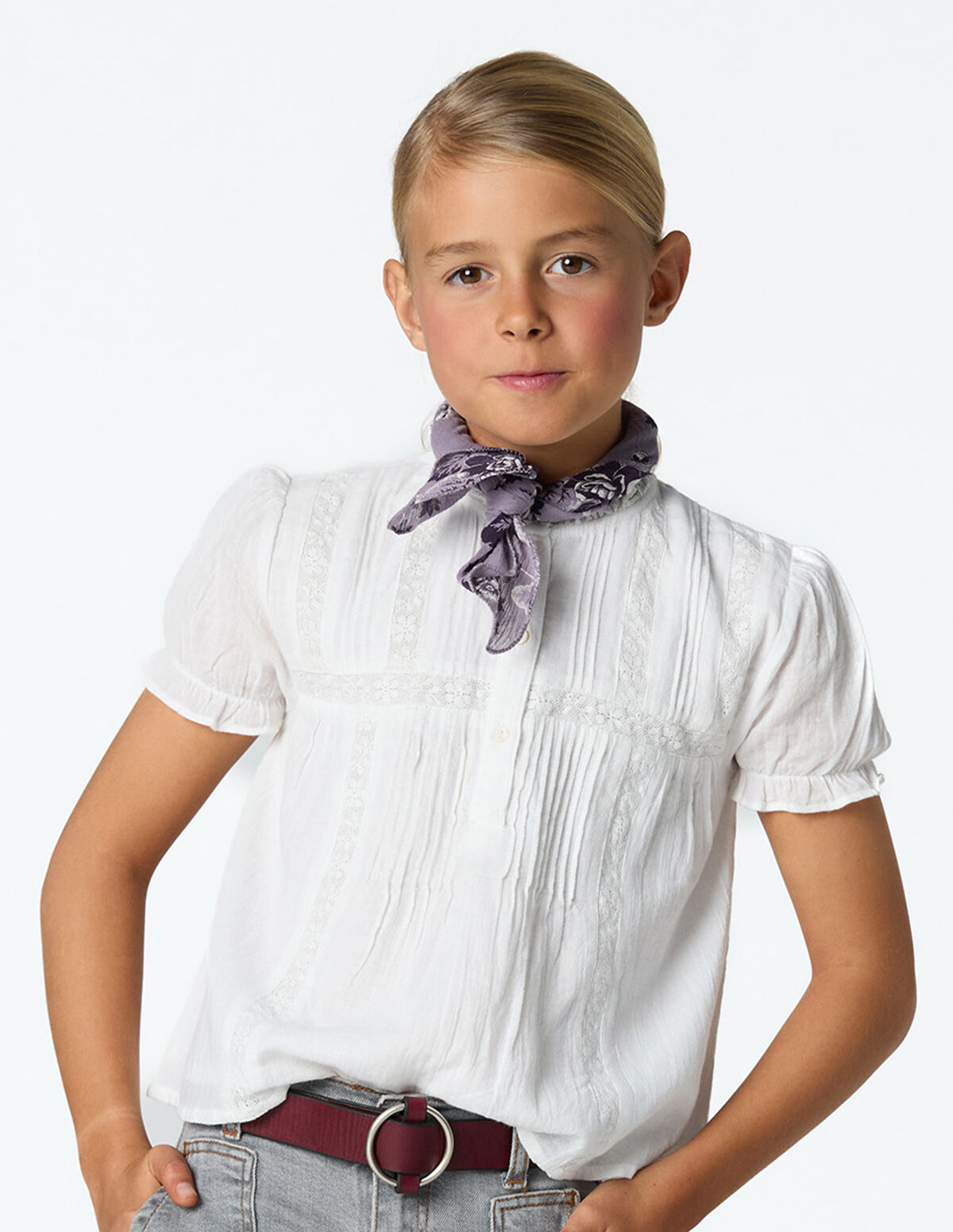 Pantalon wide leg jean bleu