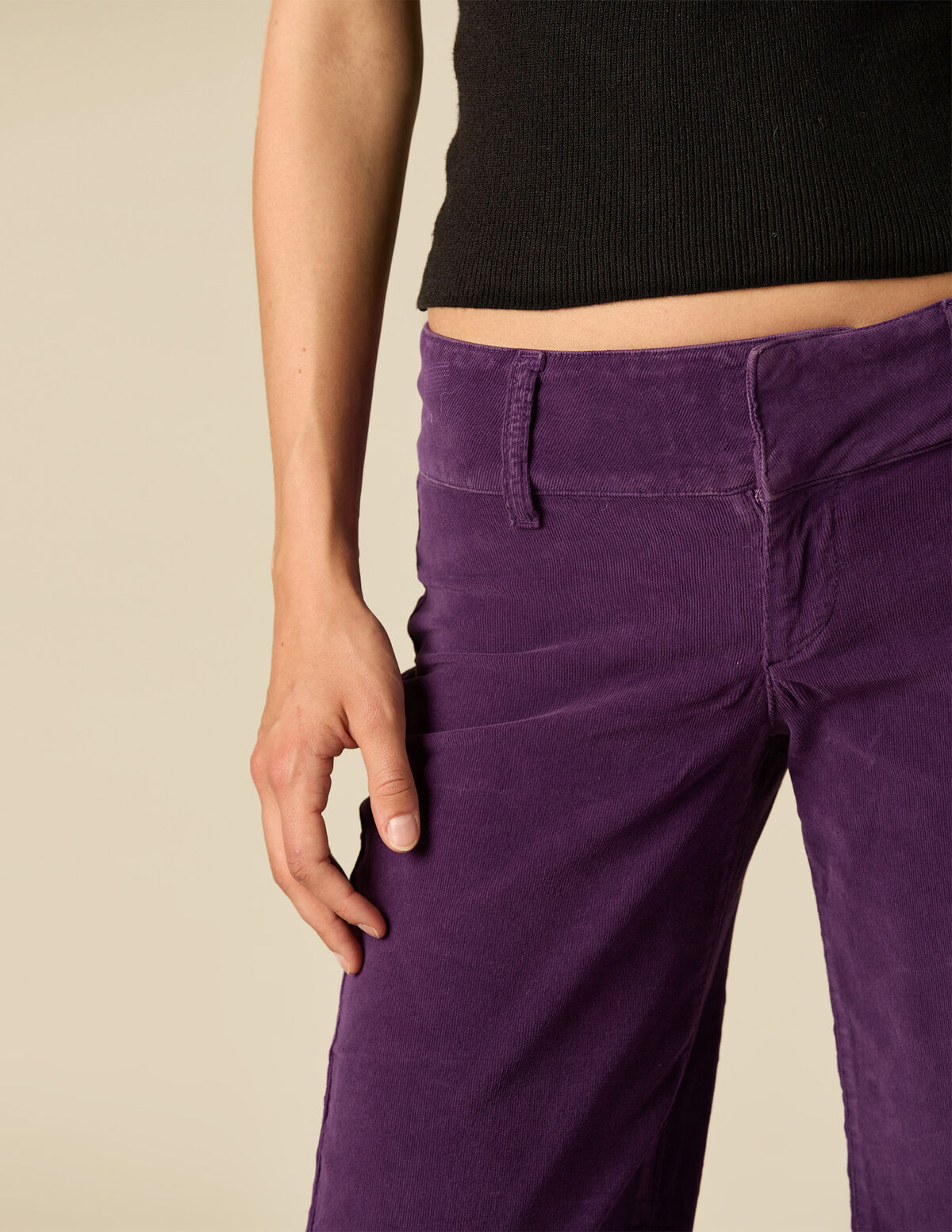 VIOLET VELVET TROUSERS