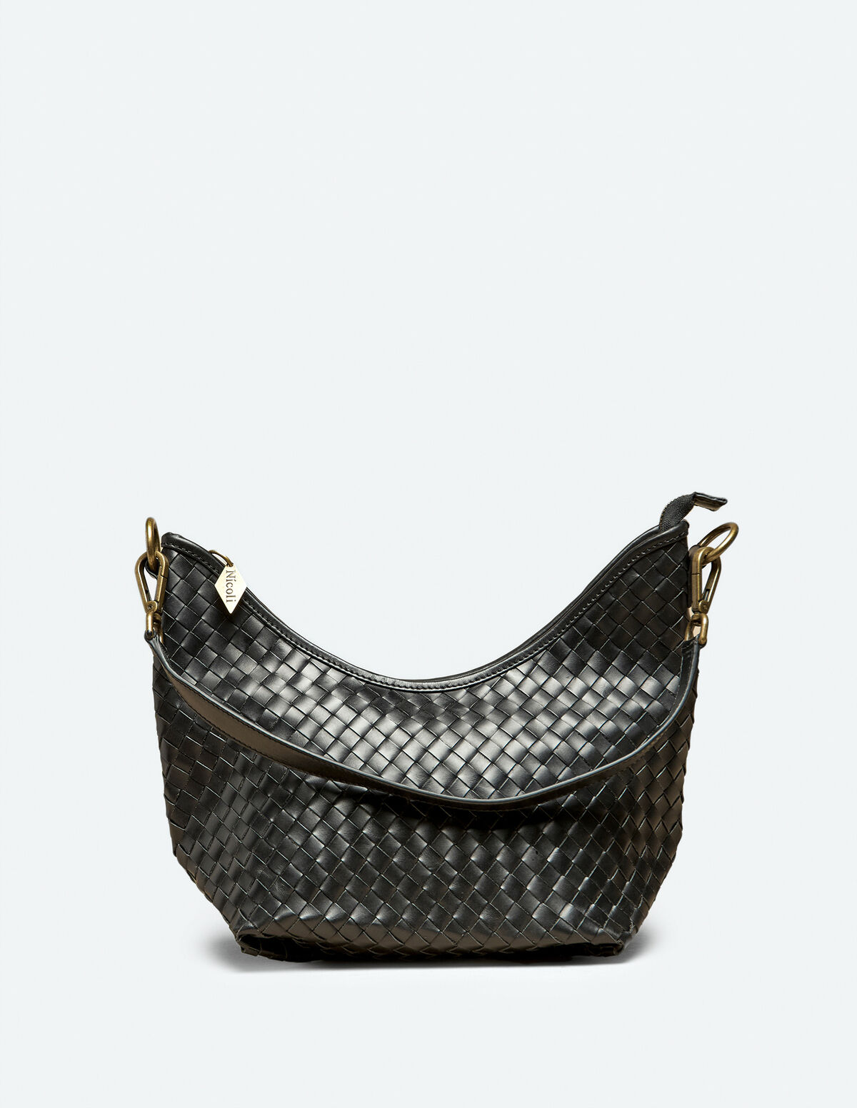 BOLSO TRENZADO NEGRO MINI