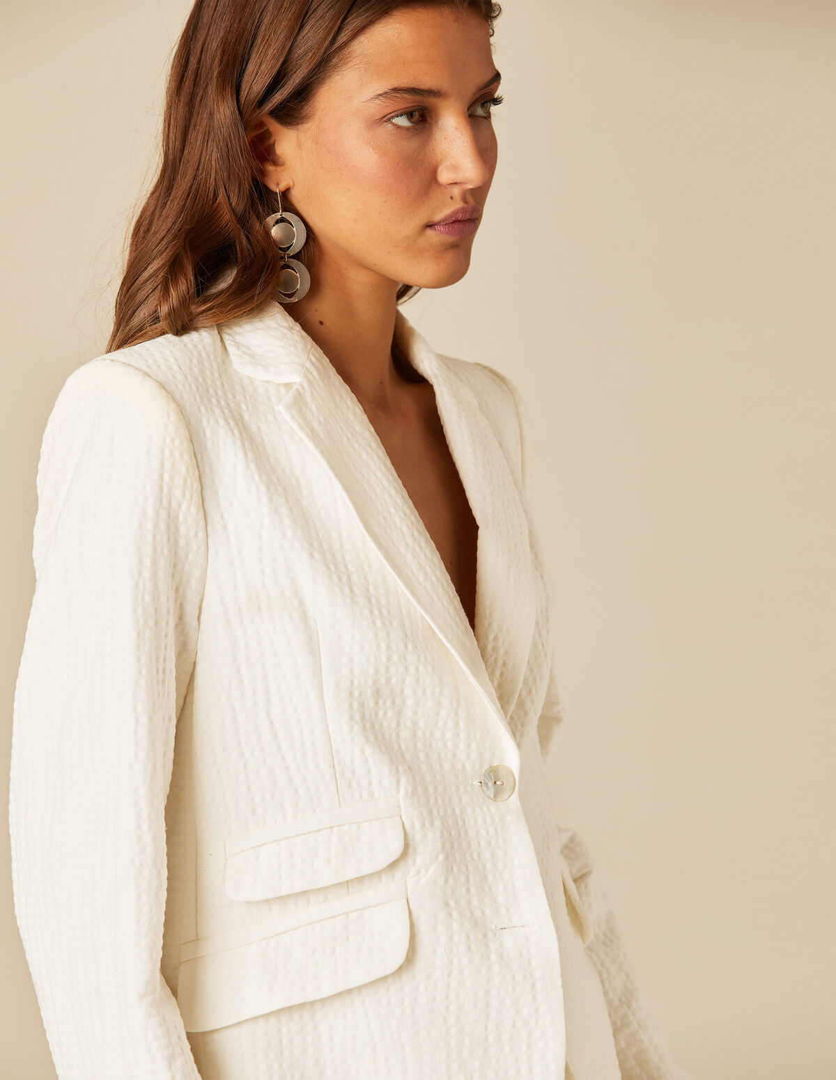BLAZER TEXTURE BLANC