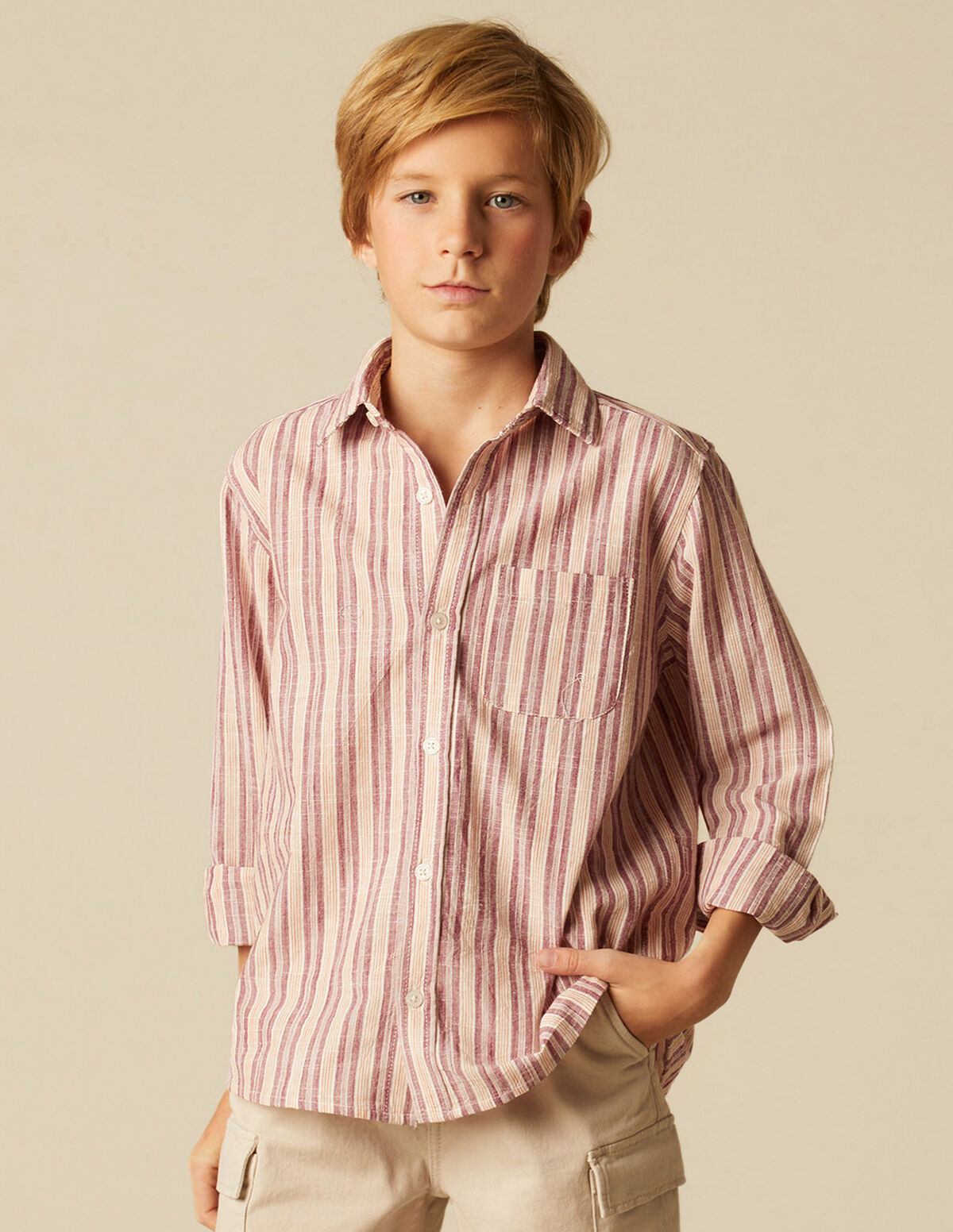 CAMISA RAYA GRIS