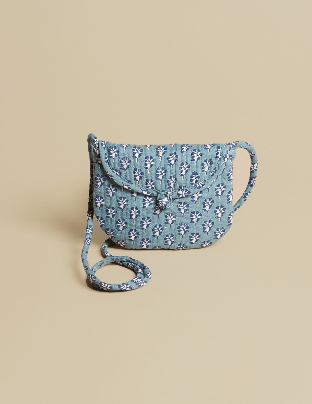 BANDOULIÈRE BOUQUET FLEURS BLEUE