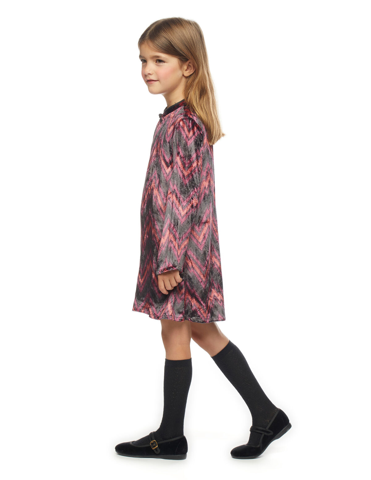 ROBE VELOURS POINTES