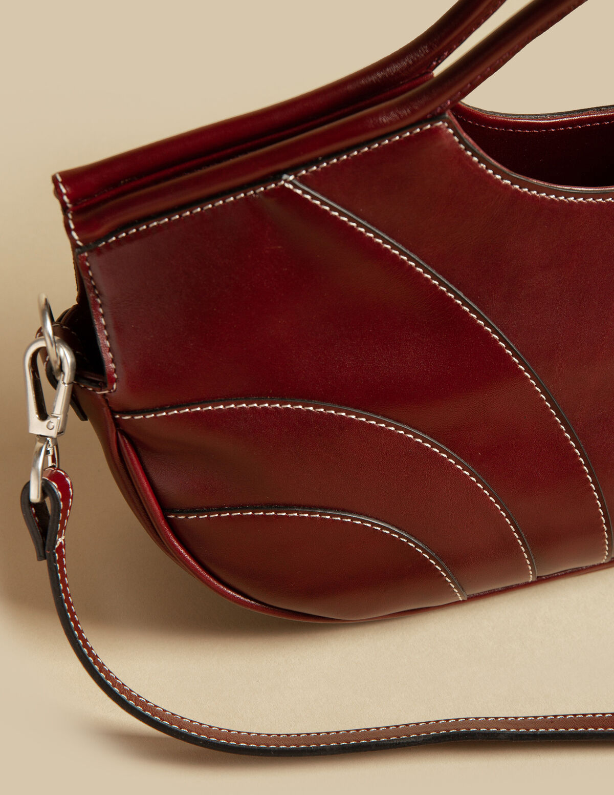 BOLSO GUINDA PESPUNTES