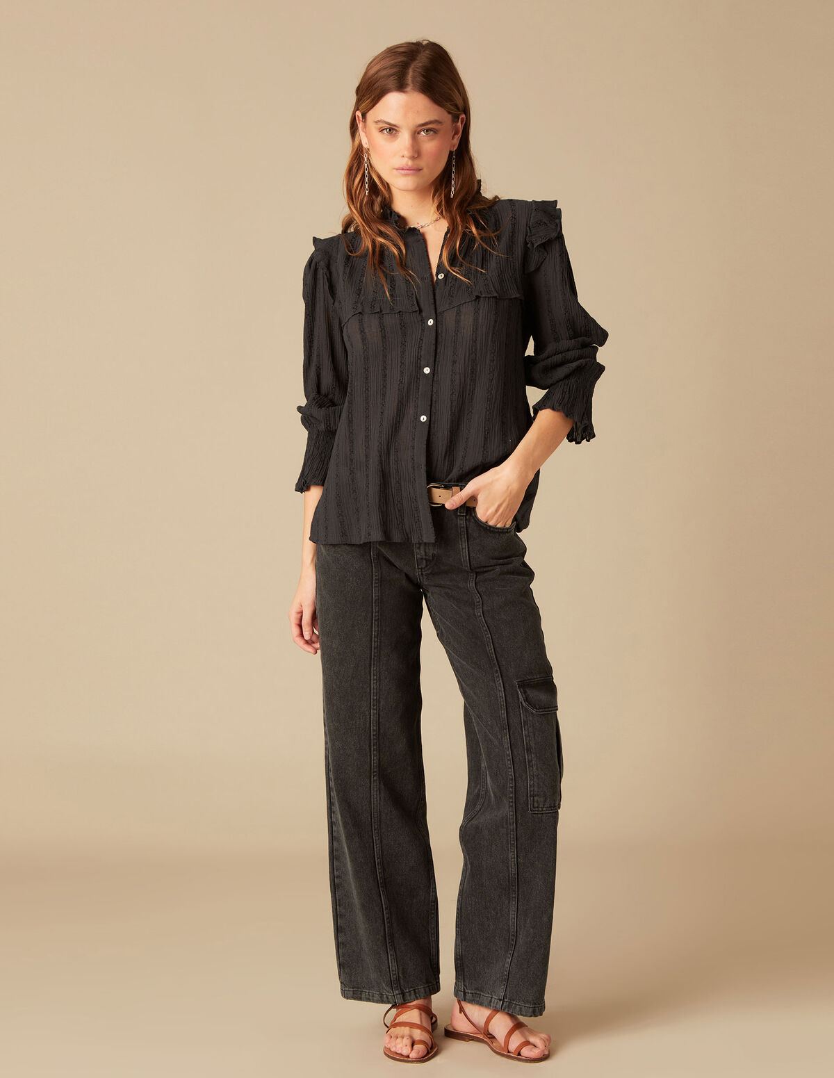 ANTHRACITE CARGO TROUSERS