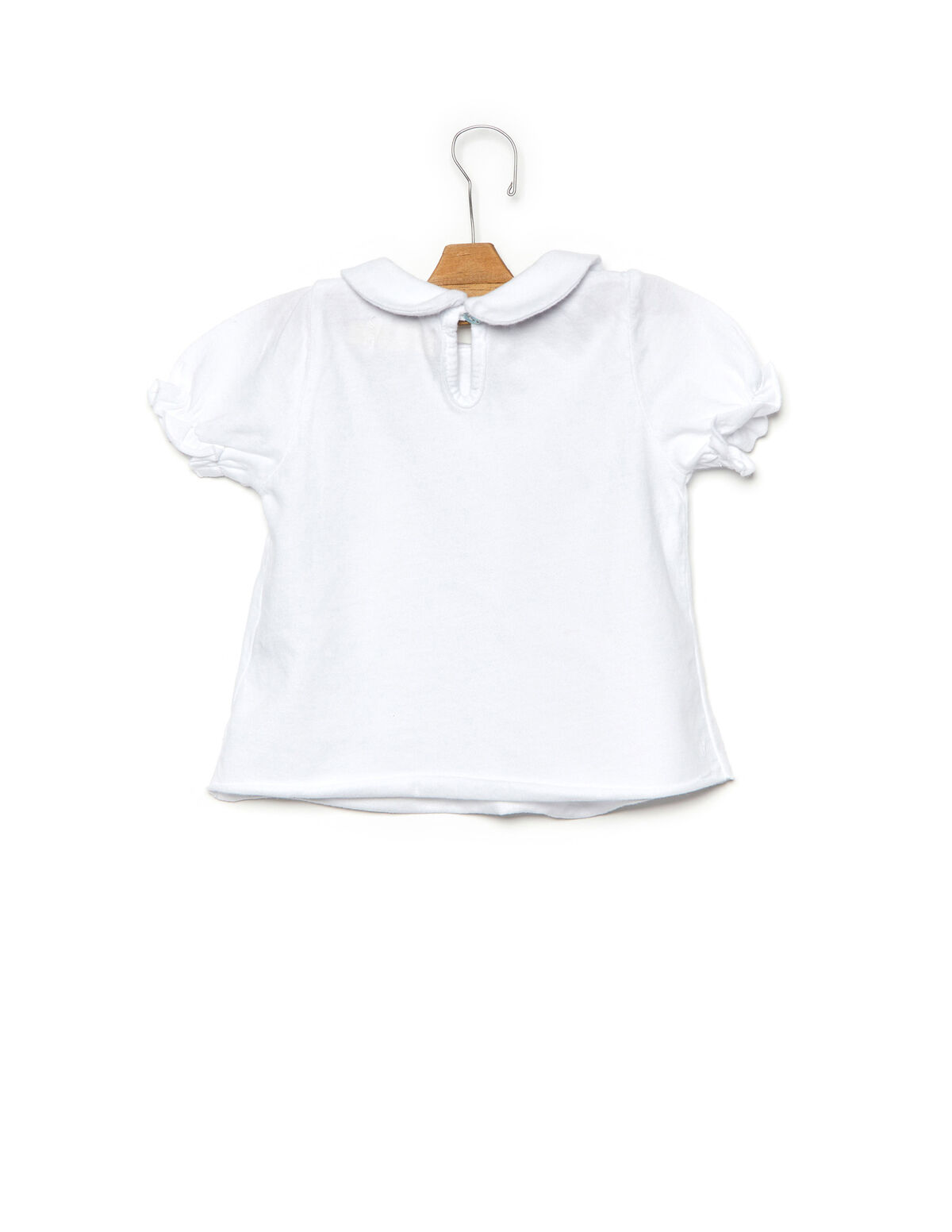 T-shirt col Claudine blanc