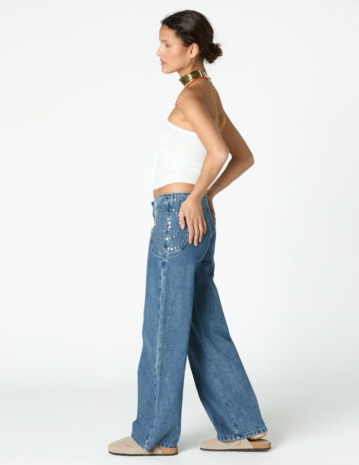 ANTHRACITE PAISLEY JEANS 