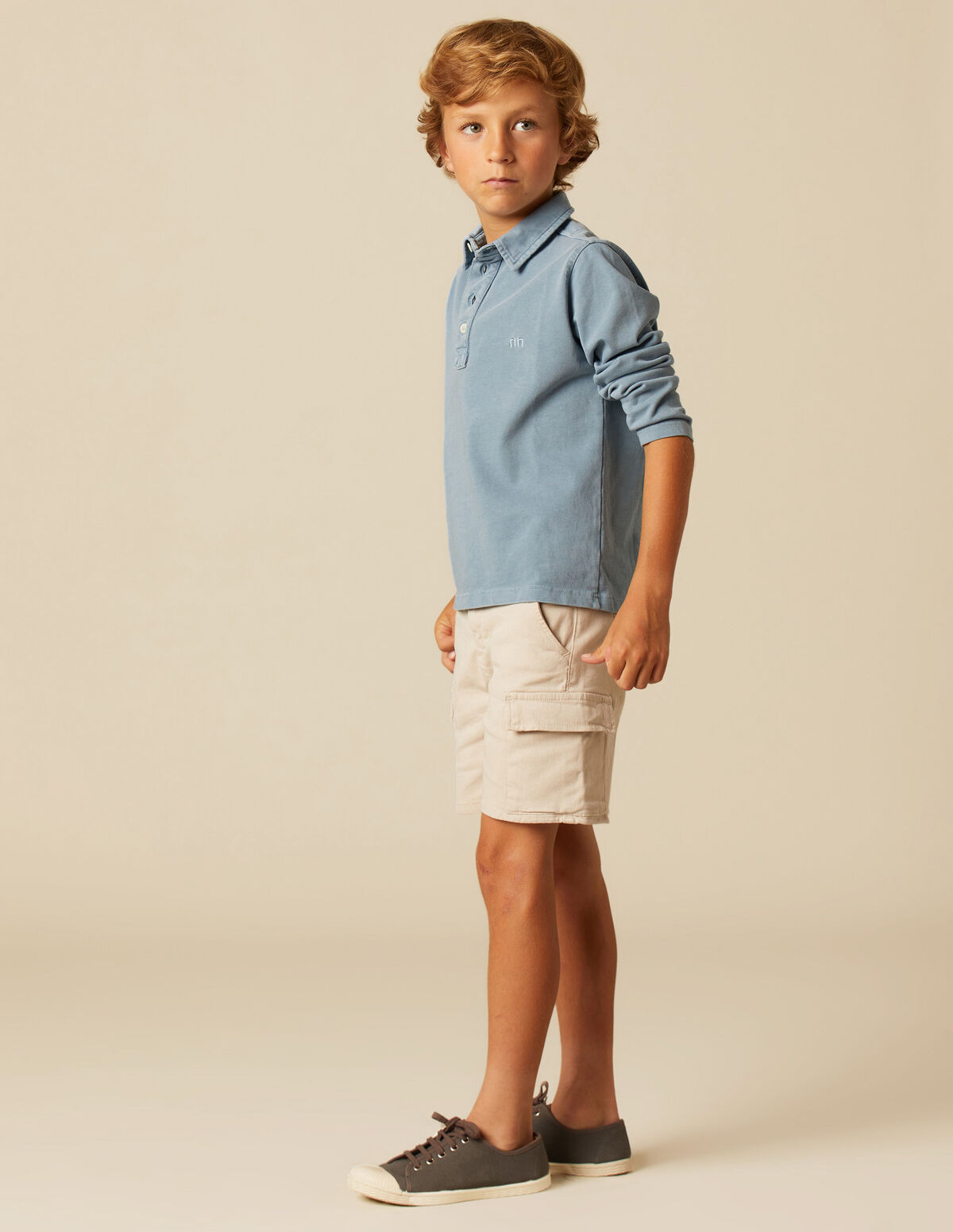 LIGHT BLUE 'nn' POLO SHIRT