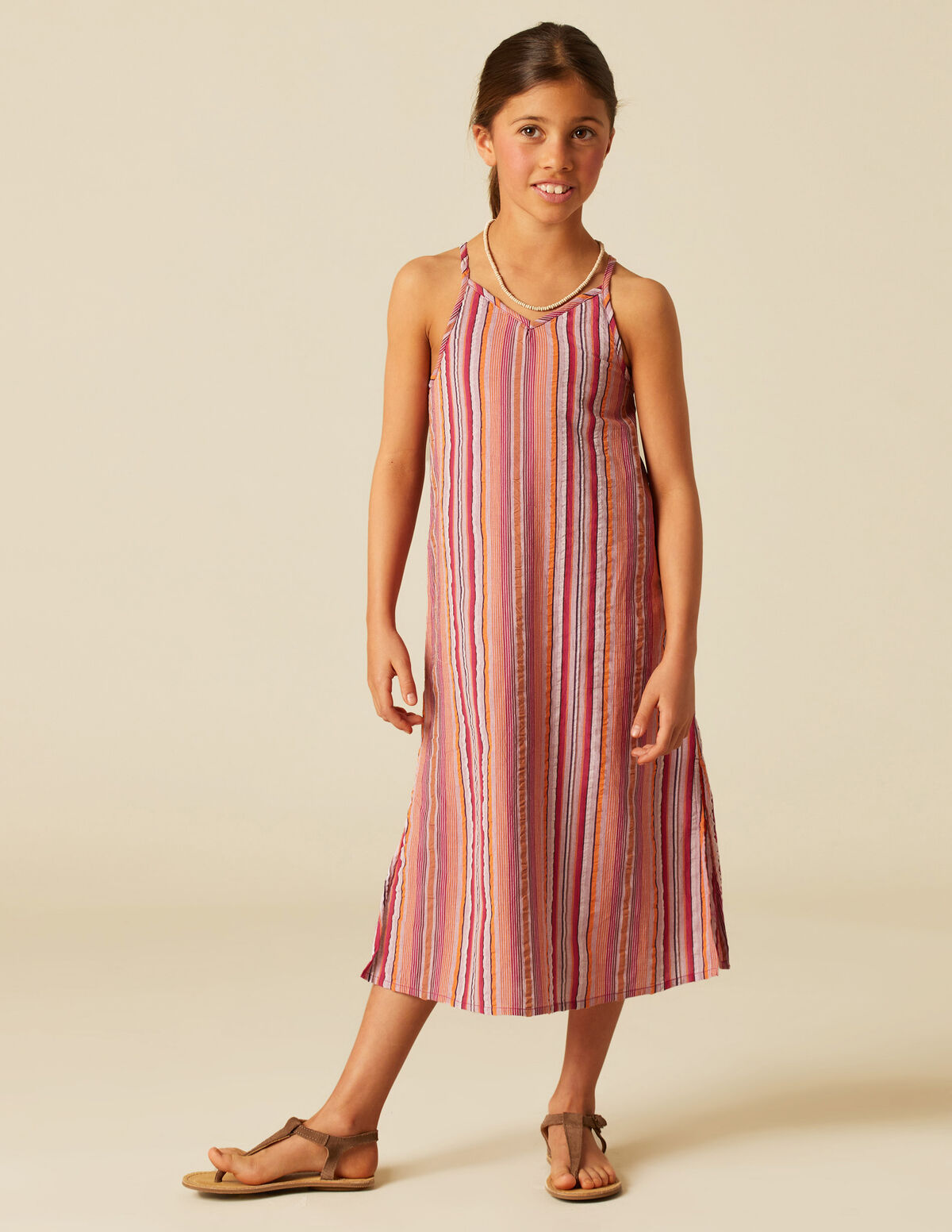 VESTIDO RAYA MULTICOLOR MORA