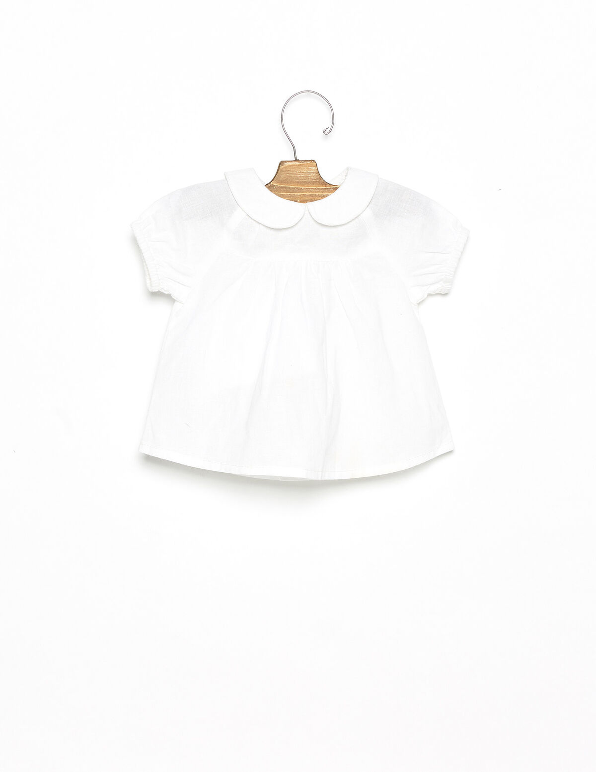Camisa cuello bebé blanca - Continuidad - Nícoli
