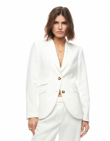 White blazer with pockets - View all > - Nícoli
