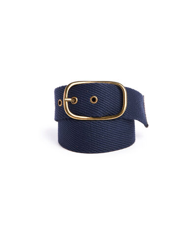 Blue cotton belt gold buckle - View all > - Nícoli