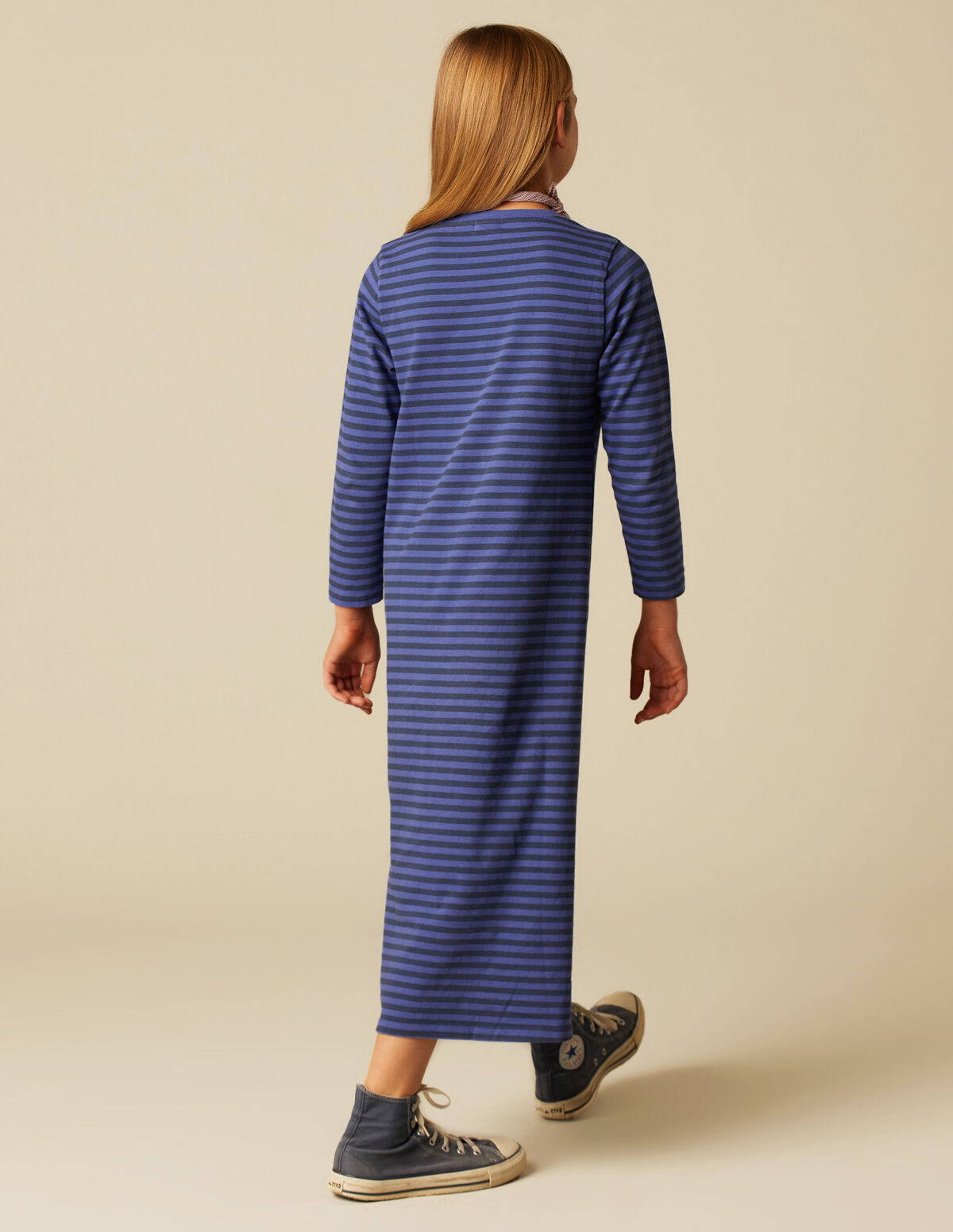 VESTIDO RAYAS AZUL