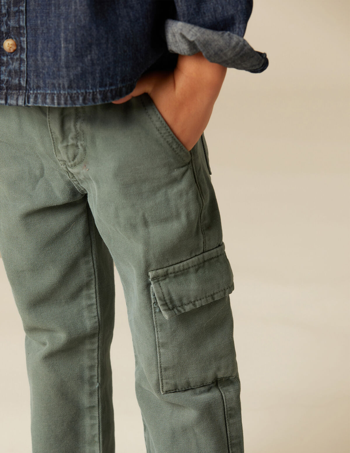 HUNTING GREEN CARGO TROUSERS