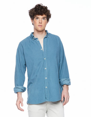Blue needlecord shirt - View all > - Nícoli