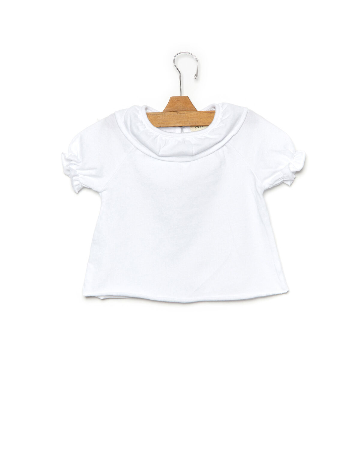 White ruffle neck T-shirt - View all - Nícoli