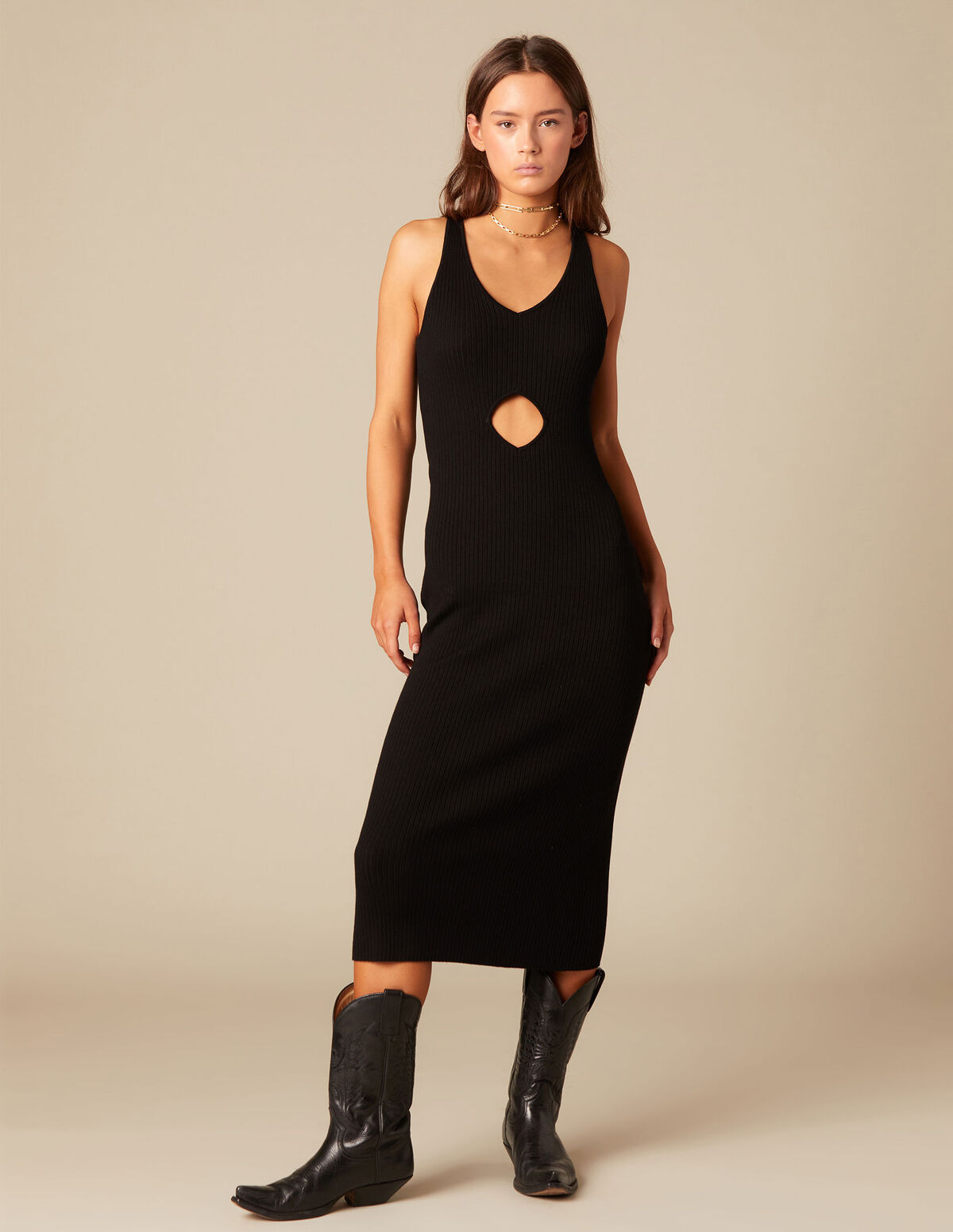 VESTIDO ABERTURA NEGRO