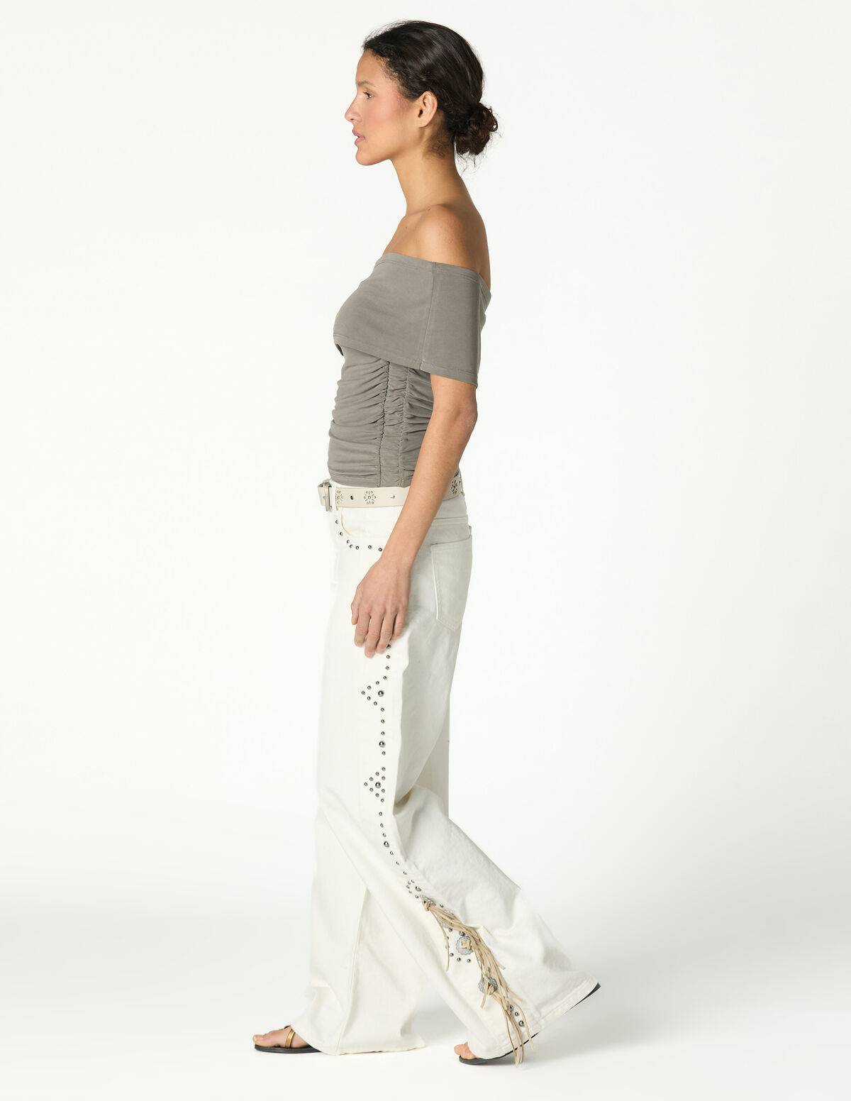 TOP ASSIM&Eacute;TRICO FRANZIDO ANTRACITE