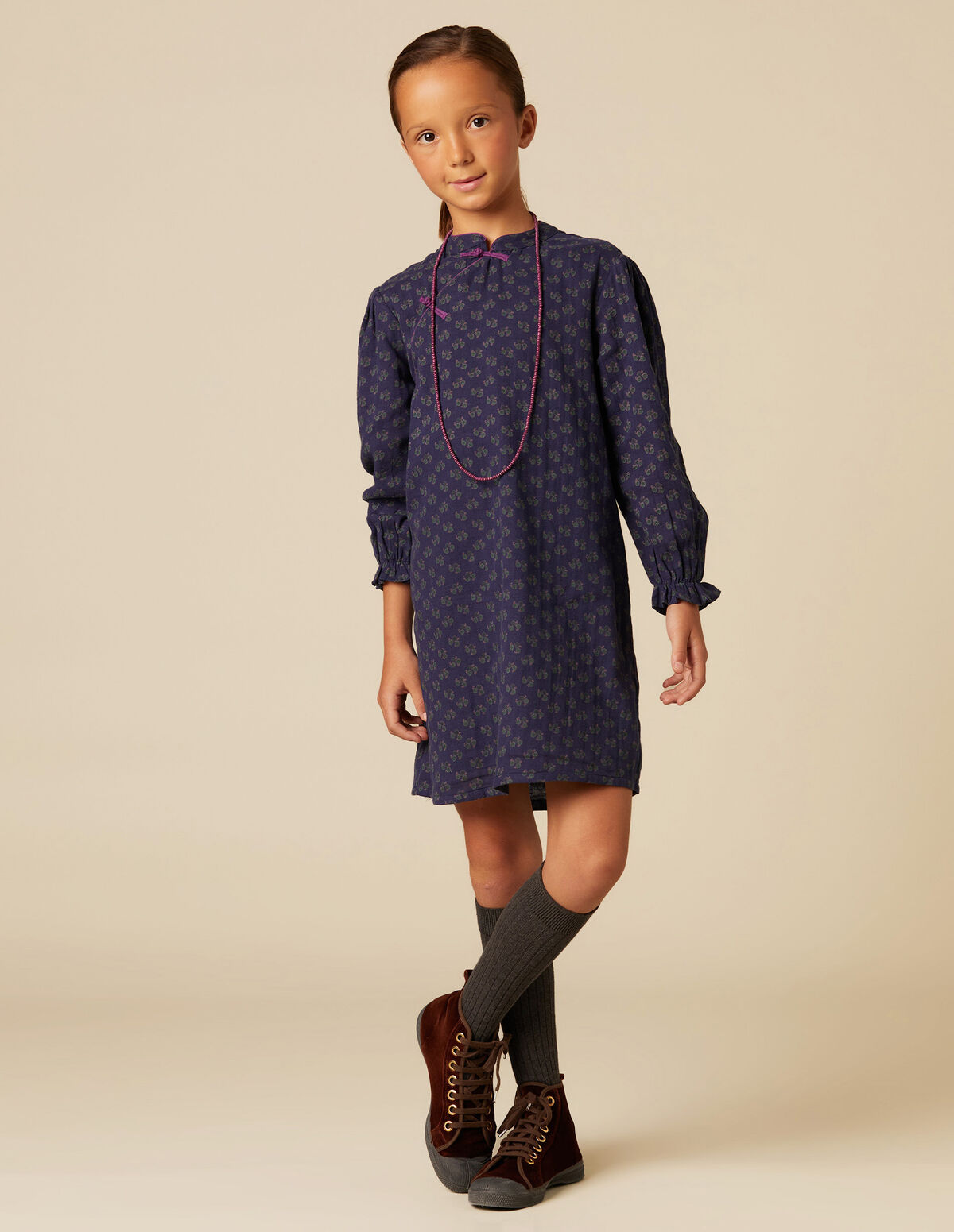 BLUE PRINT DRESS