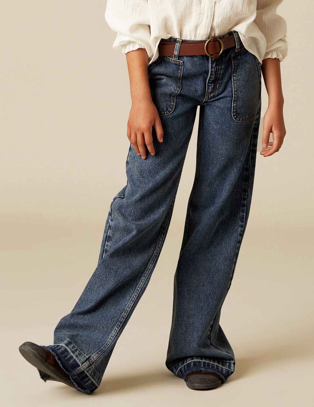 PANTALÓN WIDE LEG VAQUERO