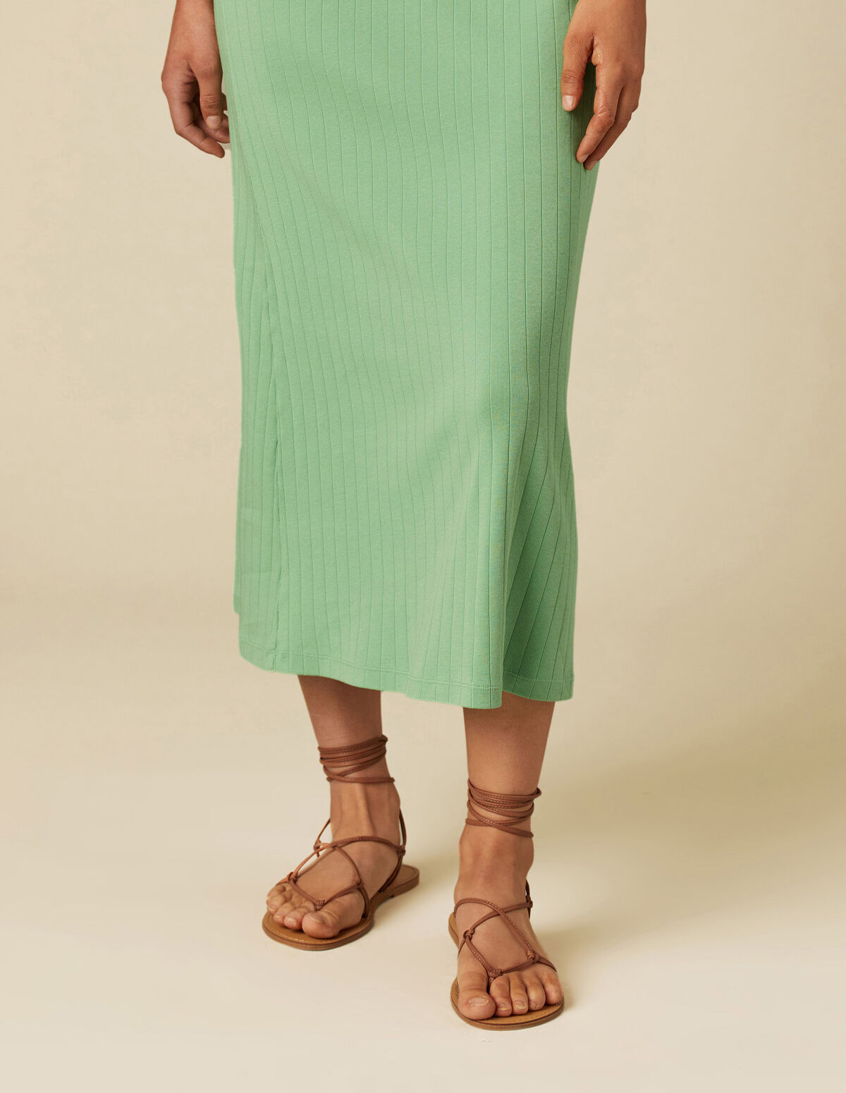 INDIGO RIBBED DRESS