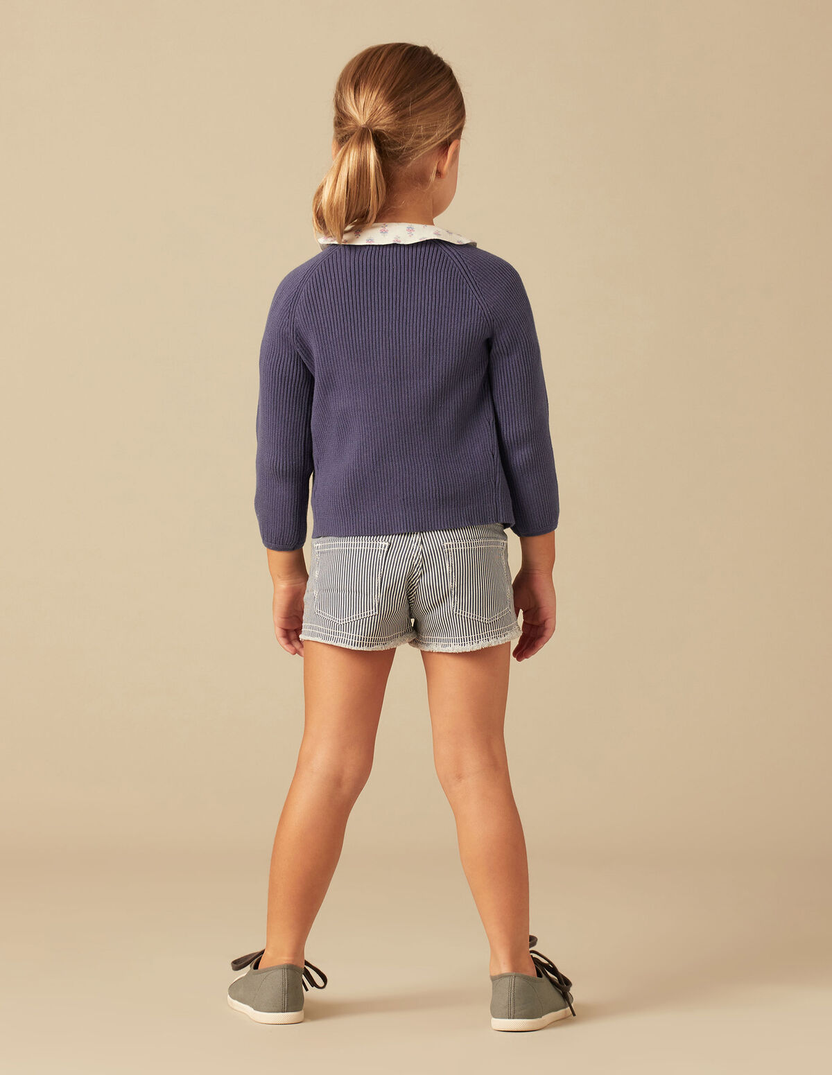 VESTE CÔTELÉE BLEUE