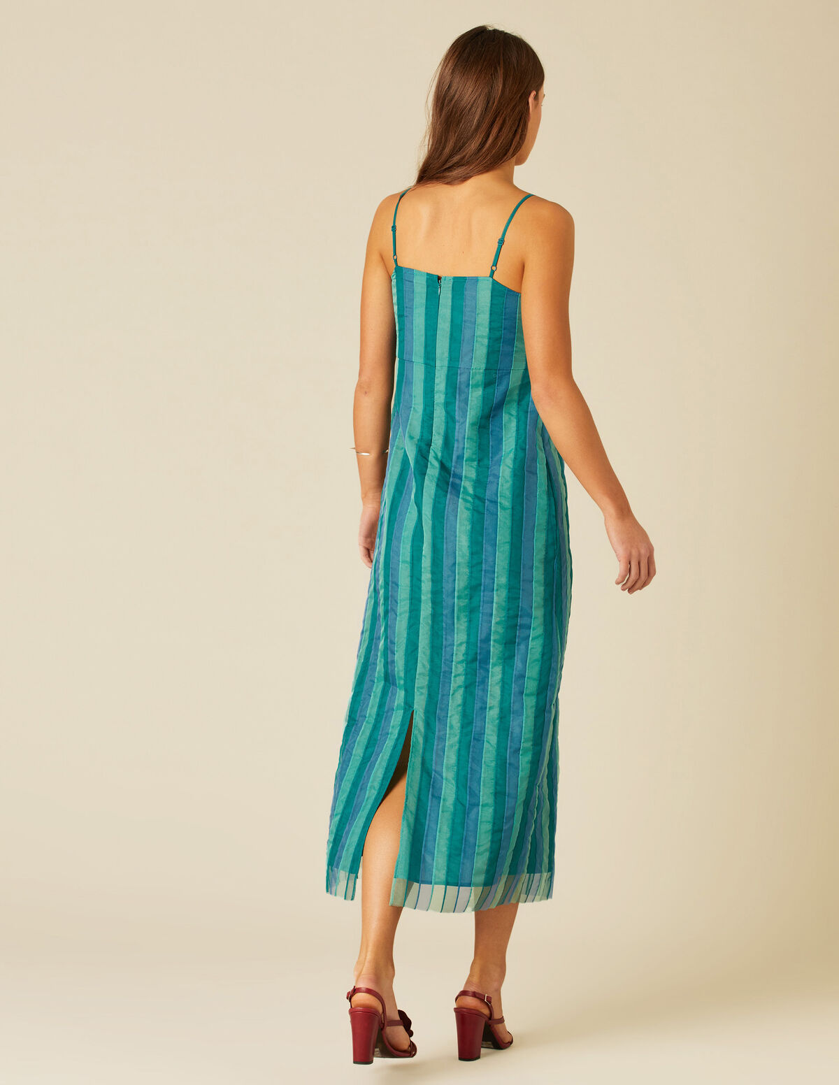 VESTIDO ORGANZA AZULES