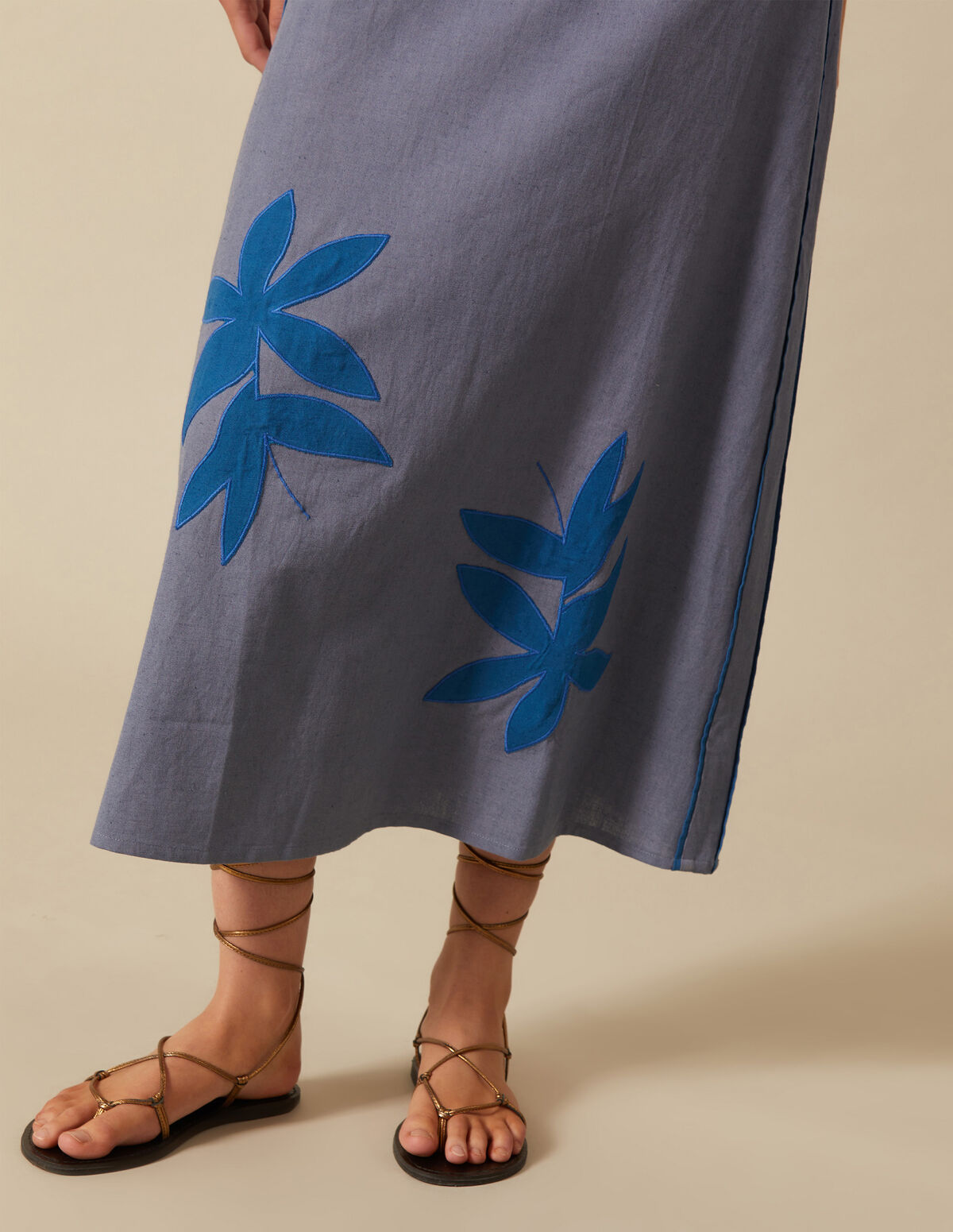JUPE BLEUE FLEUR