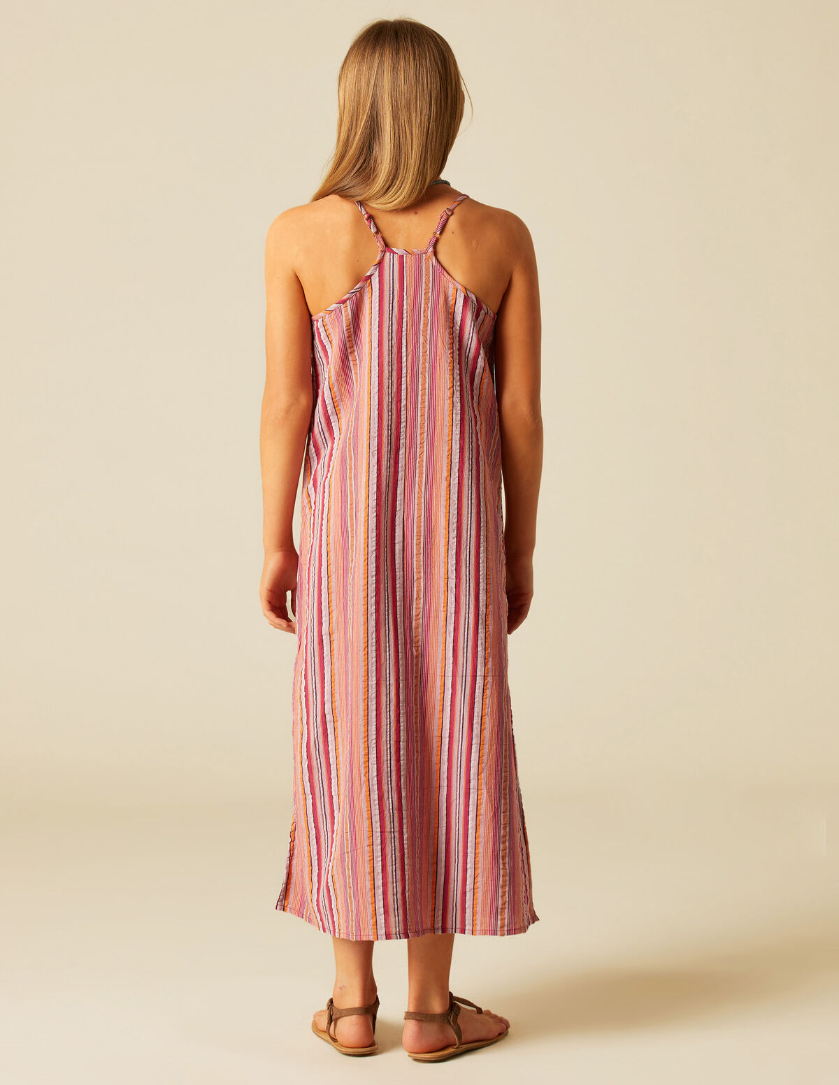 VESTIDO RAYA MULTICOLOR MORA