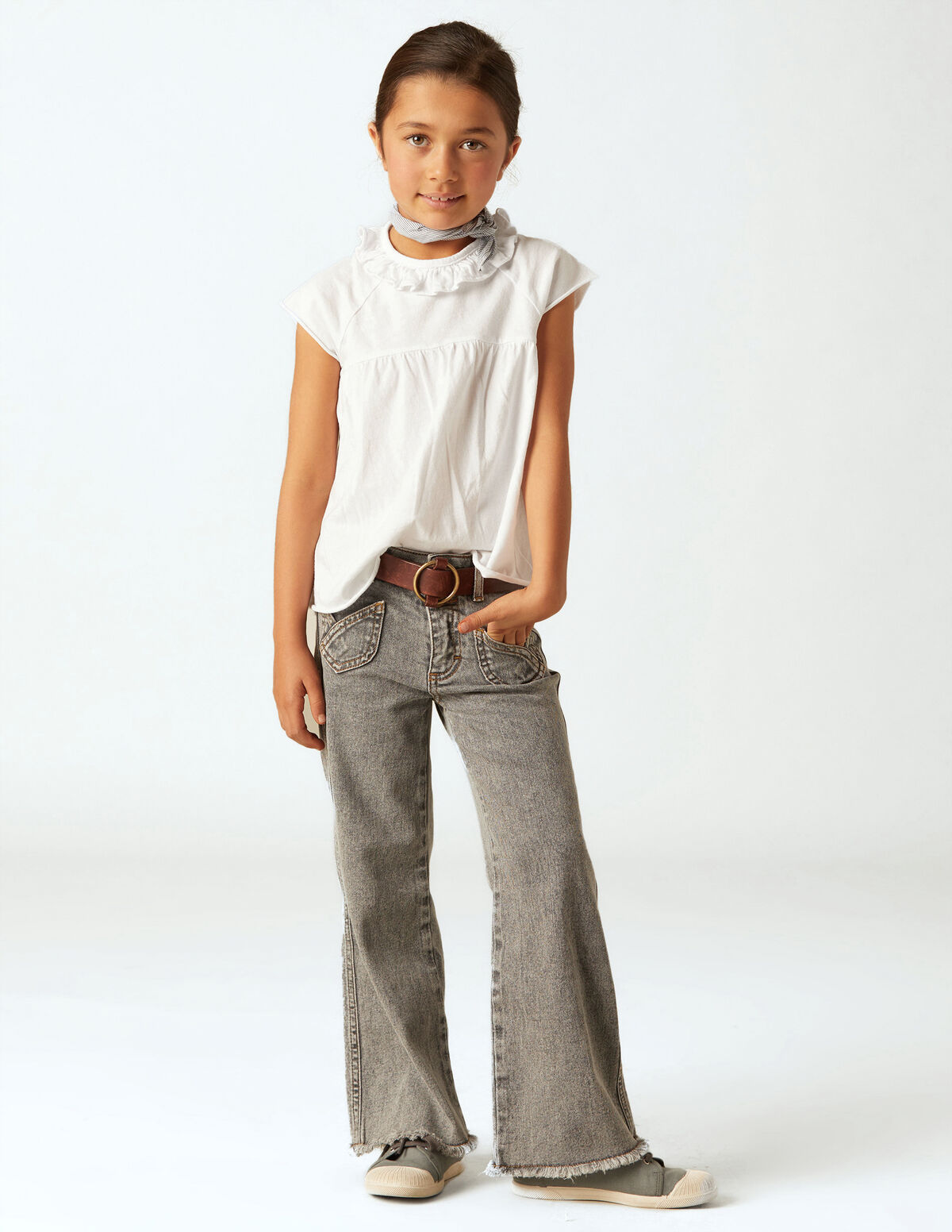 CAMISETA VOLANTE BLANCA