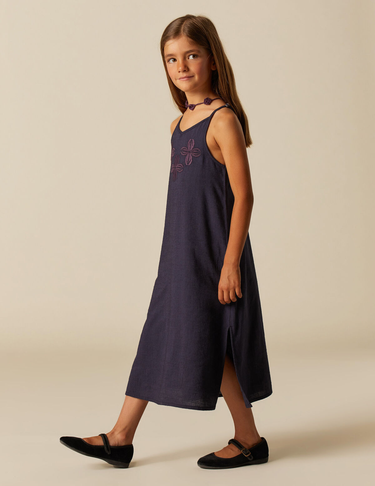 LIGHT BLUE FLOWER  DRESS