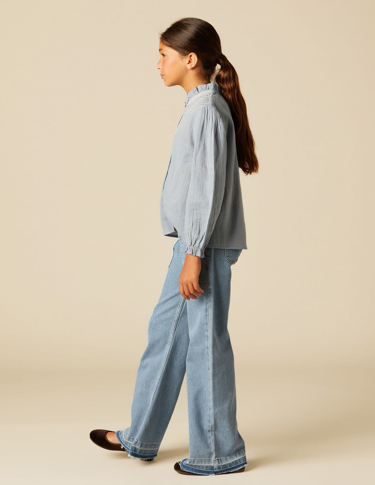 PANTALÓN WIDE LEG VAQUERO AZUL
