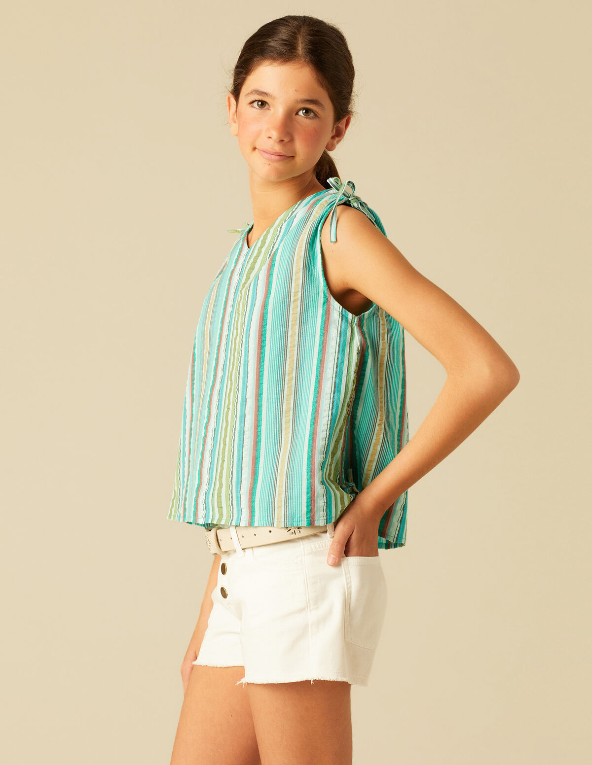 CAMISA RAYA MULTICOLOR MORA