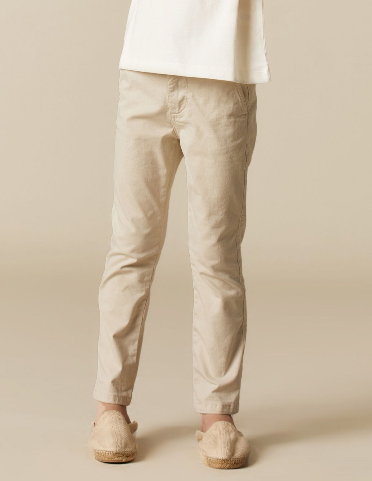 SAND-COLOURED CHINOS