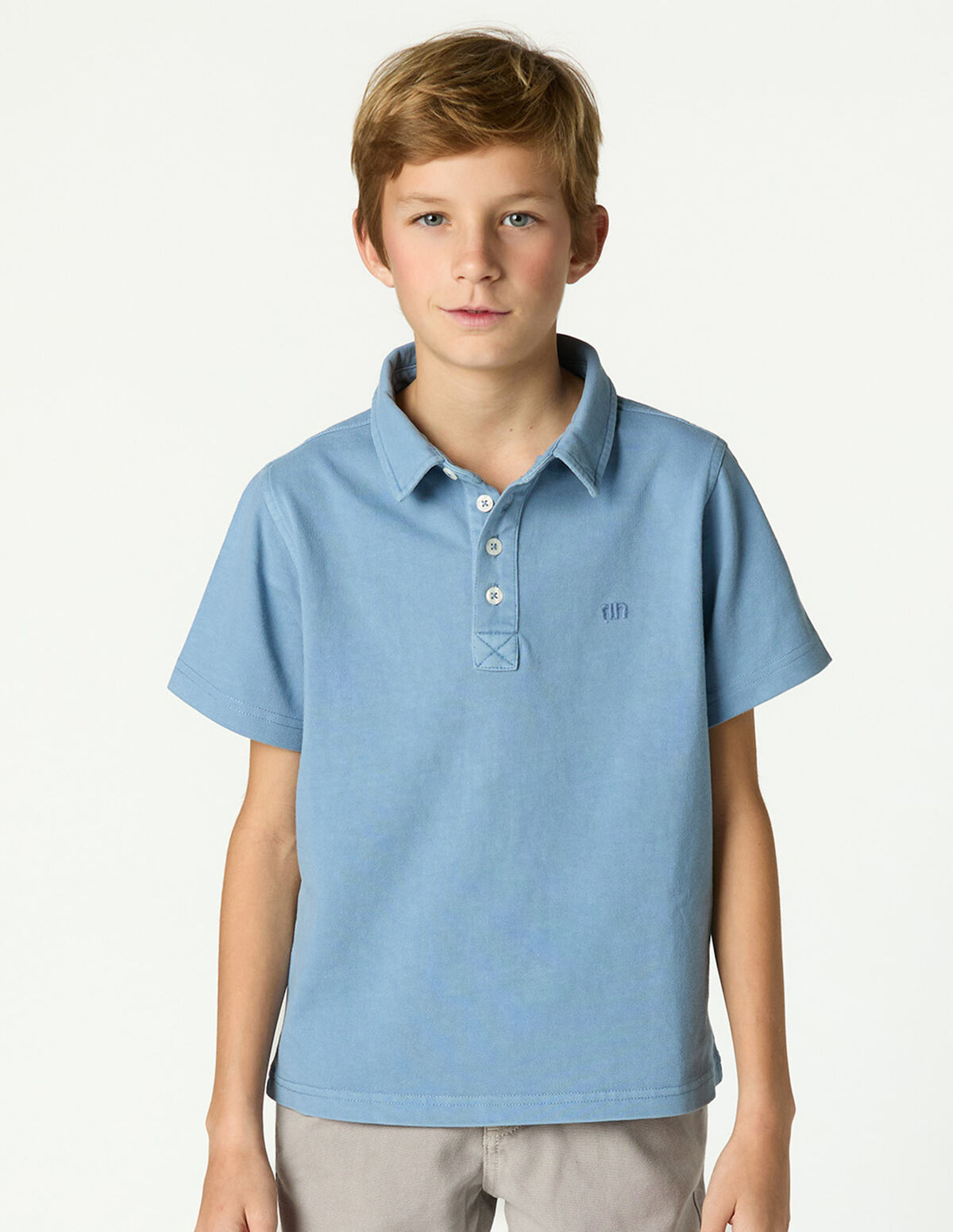 ANILINE BLUE 'NN' POLO SHIRT