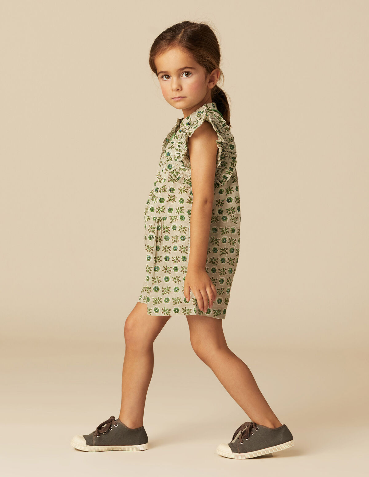 GREEN BRANCH PRINT PLAYSUIT