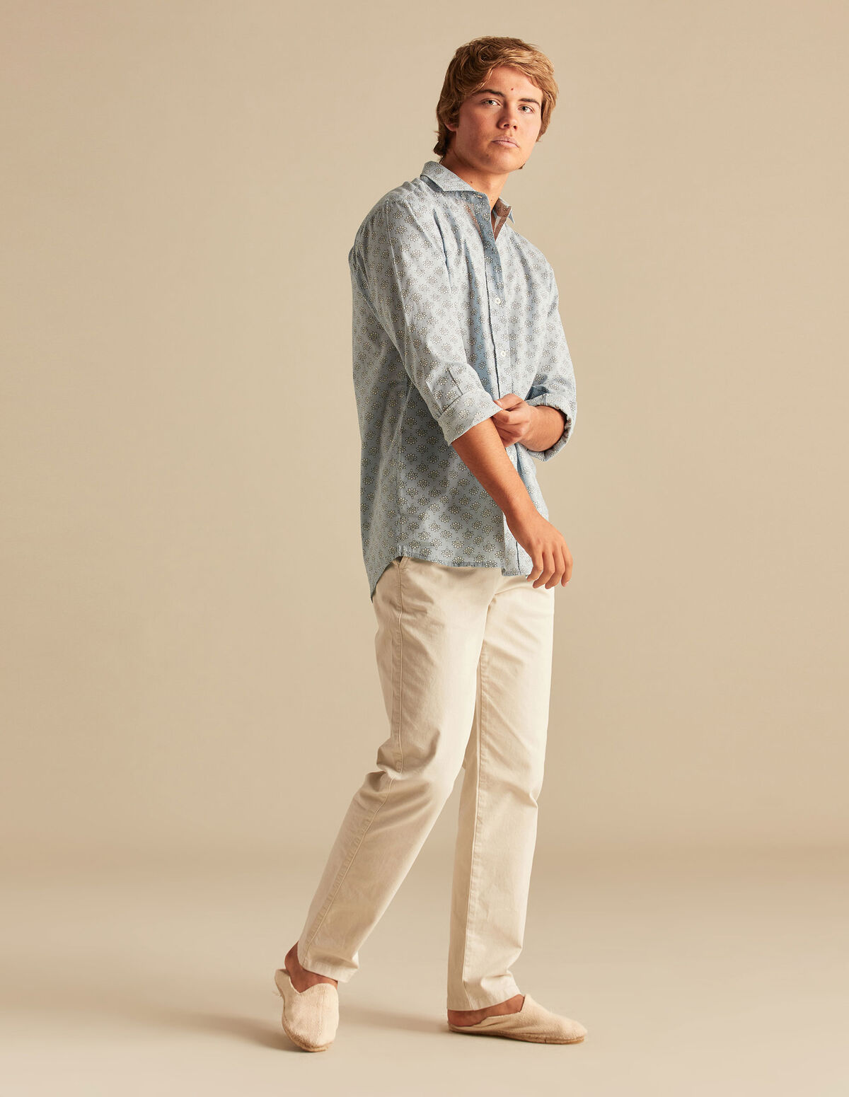 CAMISA HOJAS AZUL