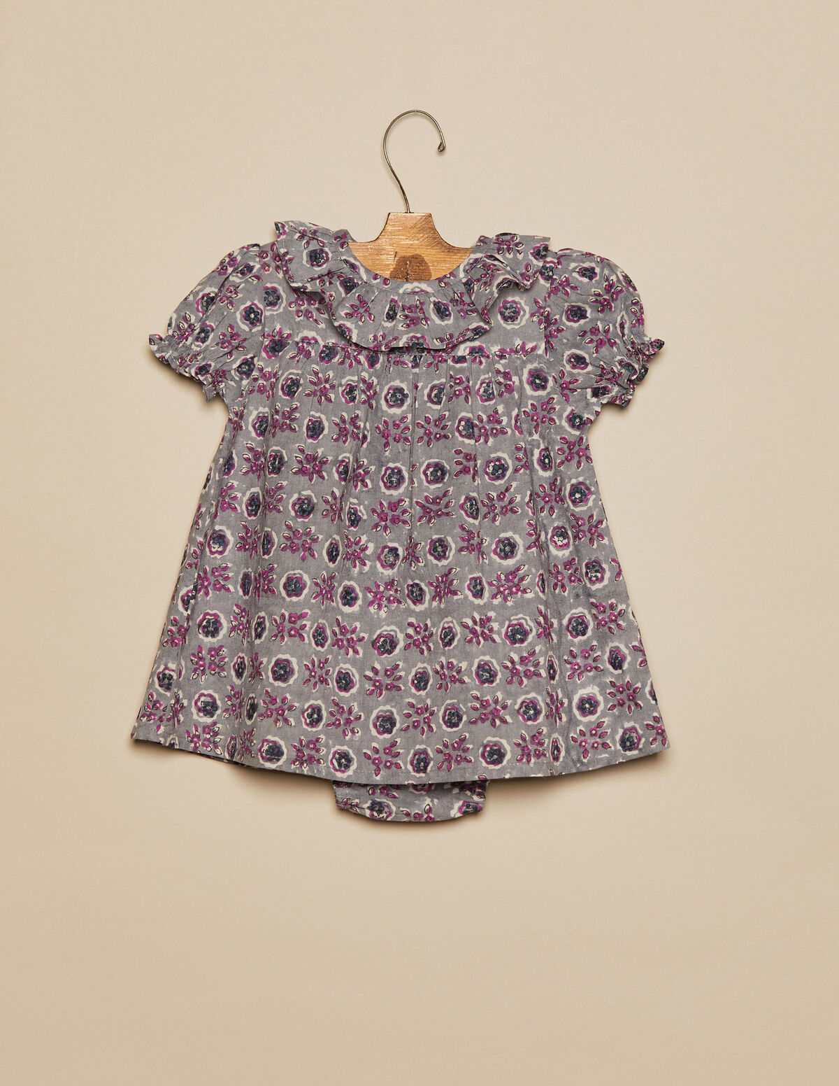GREEN BRANCH PRINT DRESS