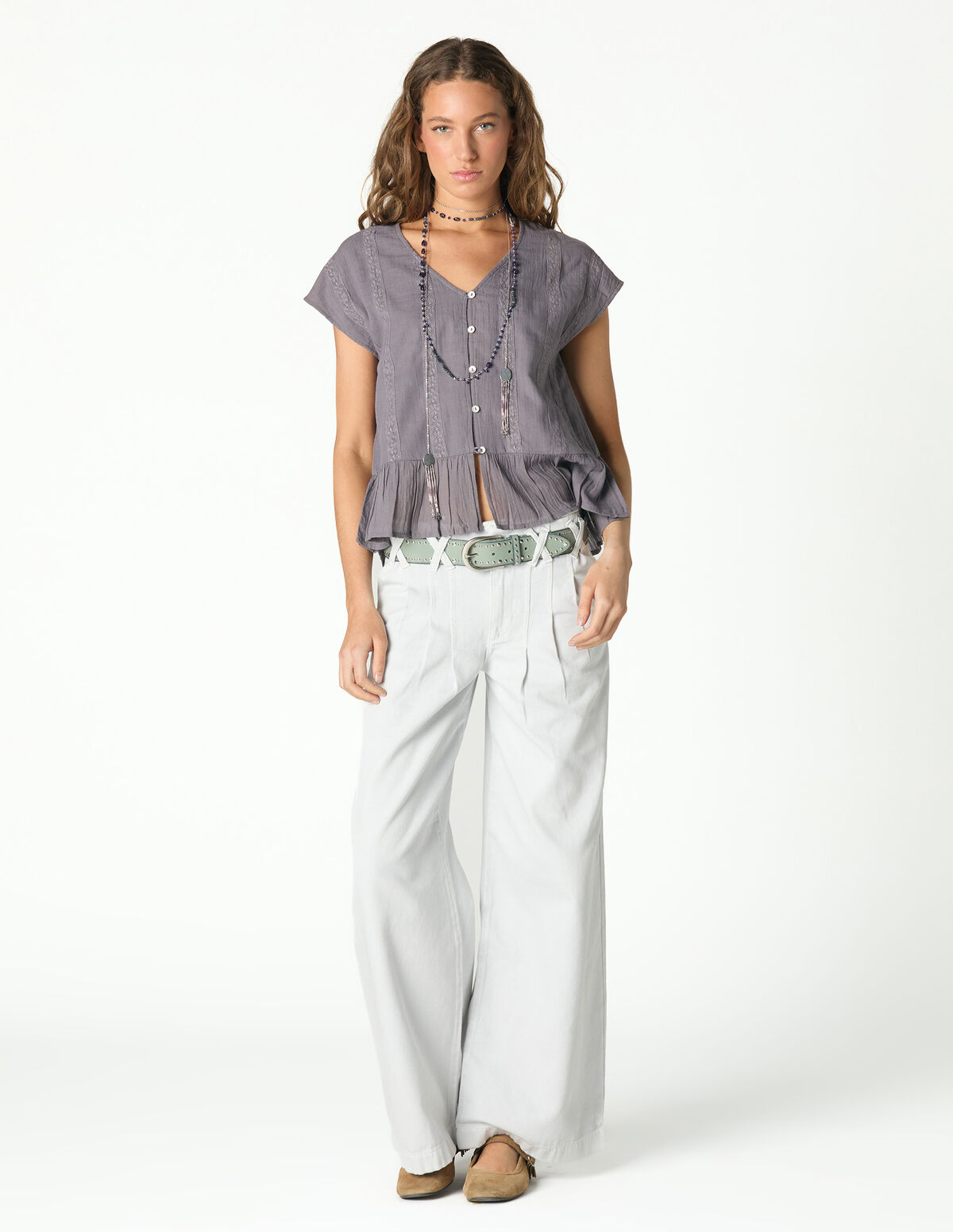 DRIZZLE PLEATED TROUSERS