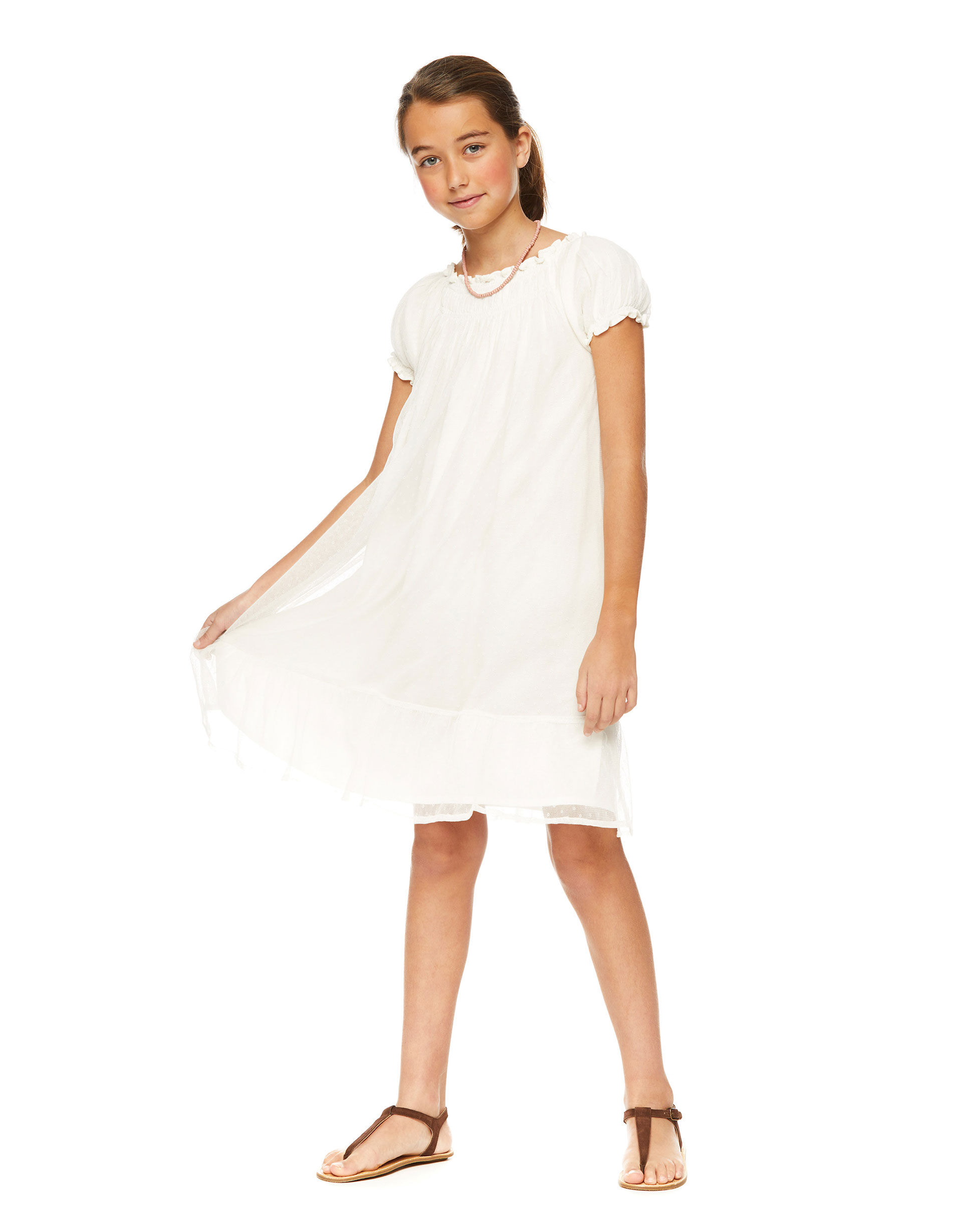 Vestido plumeti blanco