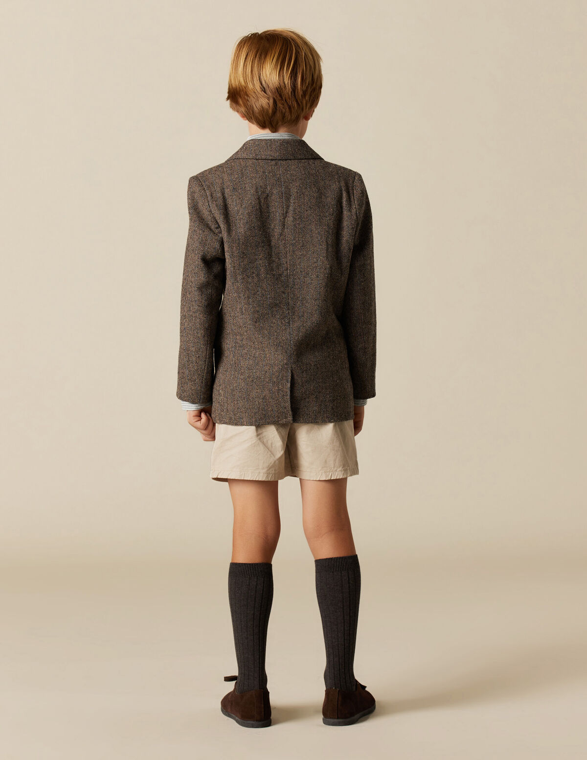 BROWN HERRINGBONE BLAZER