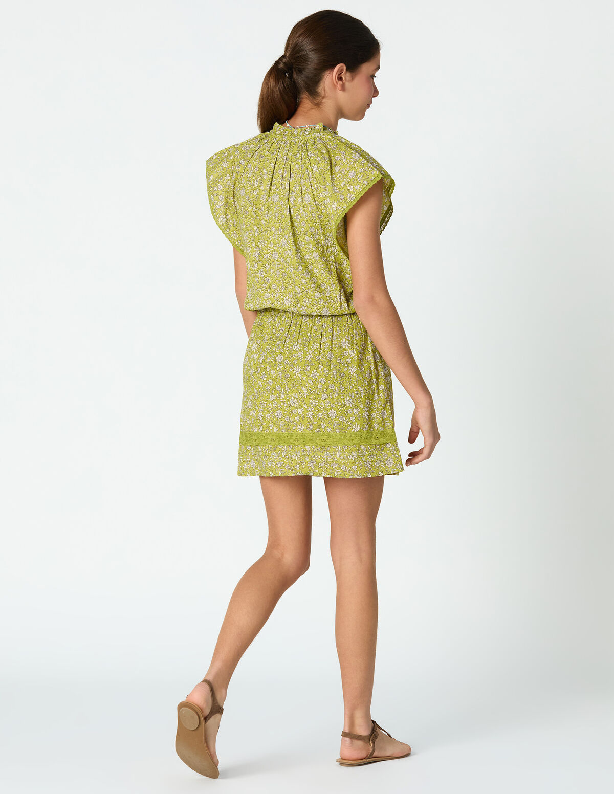 VESTIDO ESTAMPADO TECIDO ALGAE